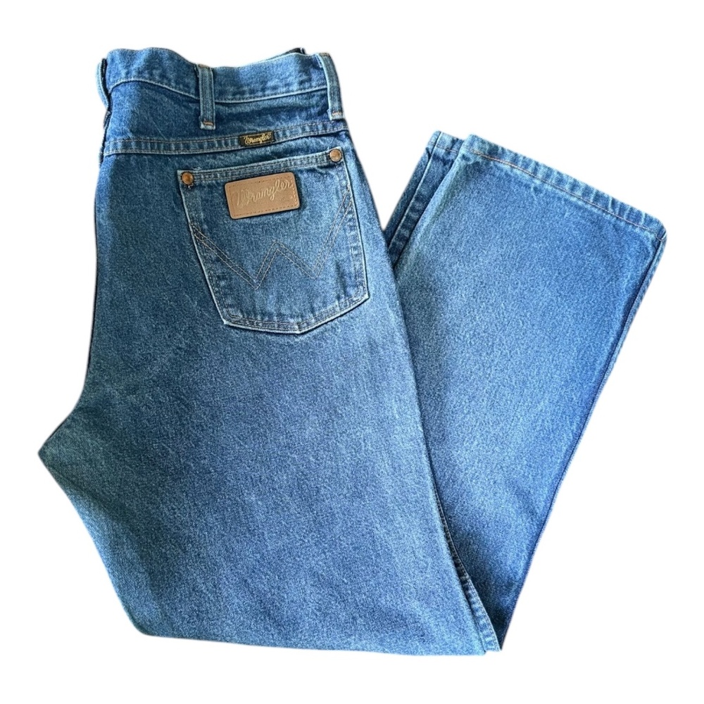 Vintage Wrangler Jeans Mens 34 x 29 USA WD Bootcut High Rise Western Denim